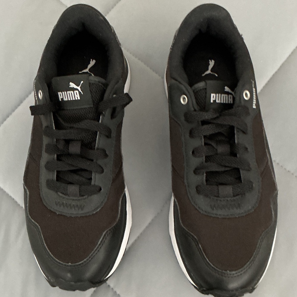 Puma Women’s Black Sneakers with White Trim